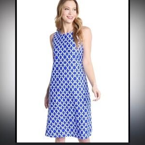 Jude Connally blue and white Beth dress size M